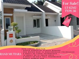 2 Bedroom House for sale in Prambanan, Klaten, Prambanan