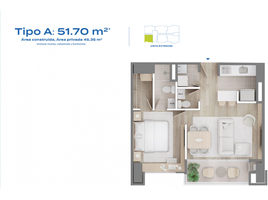 1 Habitación Apartamento en venta en Colombia, Medellín, Antioquia, Colombia