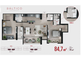 2 Habitación Apartamento en venta en Parque de los Pies Descalzos, Medellín, Medellín