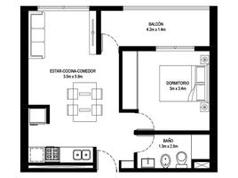 1 Habitación Apartamento en venta en Alto Rosario Shopping, Rosario, Rosario