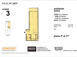 Condominium Studio à vendre à Federal Capital, Buenos Aires, Federal Capital, Buenos Aires, Argentine