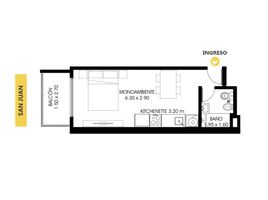 Studio Appartement zu verkaufen in Rosario, Santa Fe, Rosario, Santa Fe