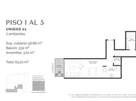 1 Schlafzimmer Wohnung zu verkaufen in Federal Capital, Buenos Aires, Federal Capital