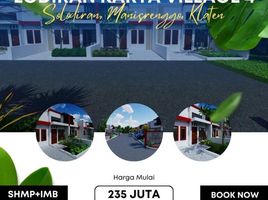 2 Bedroom House for sale in Manisrenggo, Klaten, Manisrenggo