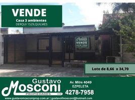 2 Bedroom House for sale in Quilmes, Buenos Aires, Quilmes