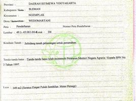  Grundstück zu verkaufen in Ngemplak, Yogyakarta, Ngemplak