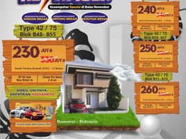 2 Kamar Rumah for sale in Buduran, Sidoarjo, Buduran