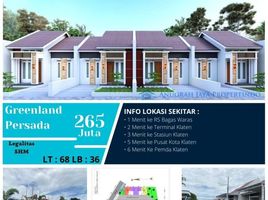 2 Kamar Rumah for sale in Klaten Selatan, Klaten, Klaten Selatan