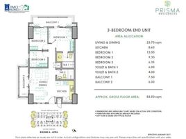 3 Bedroom Condo for sale at prisma residences dmci , Pasig City