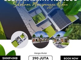 2 Kamar Rumah for sale in Manisrenggo, Klaten, Manisrenggo