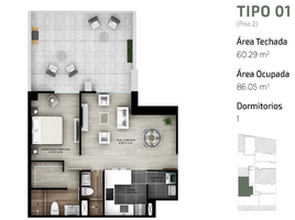 1 Habitación Apartamento en venta en Lima, Lima, Miraflores, Lima