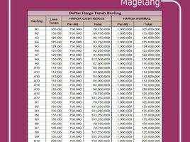  Land for sale in Magelang, Jawa Tengah, Tegalrejo, Magelang