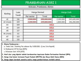  Land for sale in Prambanan, Klaten, Prambanan