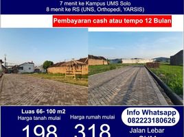  Land for sale in Sukoharjo, Jawa Tengah, Kartasura, Sukoharjo