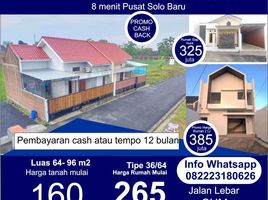 2 Bedroom Villa for sale in Surakarta, Jawa Tengah, Laweyan, Surakarta