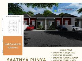 2 Kamar Rumah for sale in Klaten Utara, Klaten, Klaten Utara