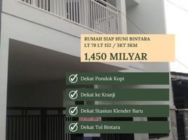 Maison 3 chambre à vendre à Duren Sawit, Jakarta, Duren Sawit, Jakarta Timur