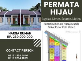 2 Kamar Rumah for sale in Klaten Selatan, Klaten, Klaten Selatan