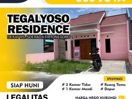 2 Kamar Rumah for sale in Klaten Selatan, Klaten, Klaten Selatan