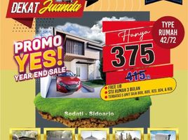 2 Kamar Rumah for sale in Buduran, Sidoarjo, Buduran