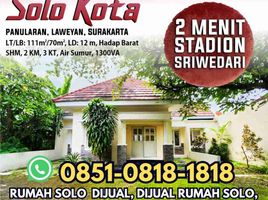 3 Kamar Rumah for sale in Surakarta, Jawa Tengah, Laweyan, Surakarta