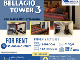 1 Bedroom Condo for rent at The Bellagio 3, Taguig City, Southern District