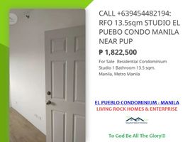 Studio Wohnung zu verkaufen in Sampaloc, Metro Manila, Sampaloc