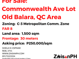  Terreno (Parcela) en venta en Quezon City, Metro Manila, Quezon City, Eastern District, Metro Manila