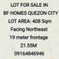  Terreno (Parcela) en venta en Quezon City, Metro Manila, Quezon City, Eastern District, Metro Manila