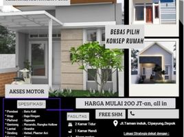 2 Bedroom House for sale in Bogor, West Jawa, Bojonggede, Bogor