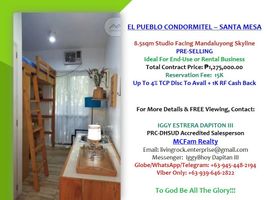 Studio Appartement zu verkaufen in Sampaloc, Metro Manila, Sampaloc, Manila, Metro Manila, Philippinen