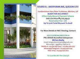 1 Bedroom Apartment for sale in Katipunan LRT-2, Quezon City, Quezon City