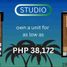 Studio Apartment for sale in Eastern District, Metro Manila, Quezon City, Eastern District