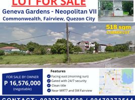  Terreno (Parcela) en venta en Quezon City, Metro Manila, Quezon City, Eastern District, Metro Manila