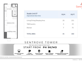 1 Bedroom Condo for sale at Sentrove at Cloverleaf, Quezon City