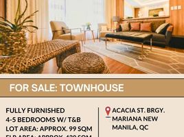 5 Schlafzimmer Reihenhaus zu verkaufen in Eastern District, Metro Manila, Quezon City