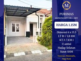 2 Habitación Casa en venta en Gunung Anyar, East Jawa, Gunung Anyar