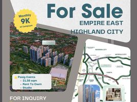 Studio Wohnung zu verkaufen in Pasig City, Metro Manila, Pasig City, Eastern District, Metro Manila