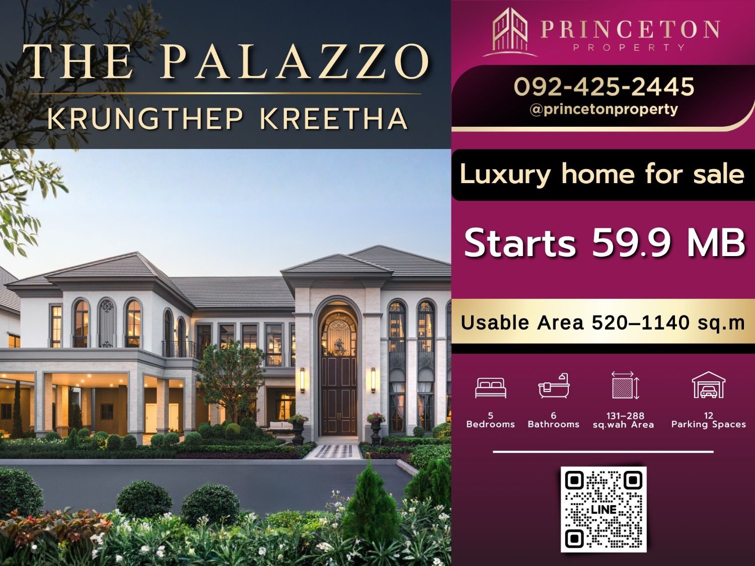 5 Bedrooms House for sale In The Palazzo Krungthep Kreetha Saphan Sung Bangkok