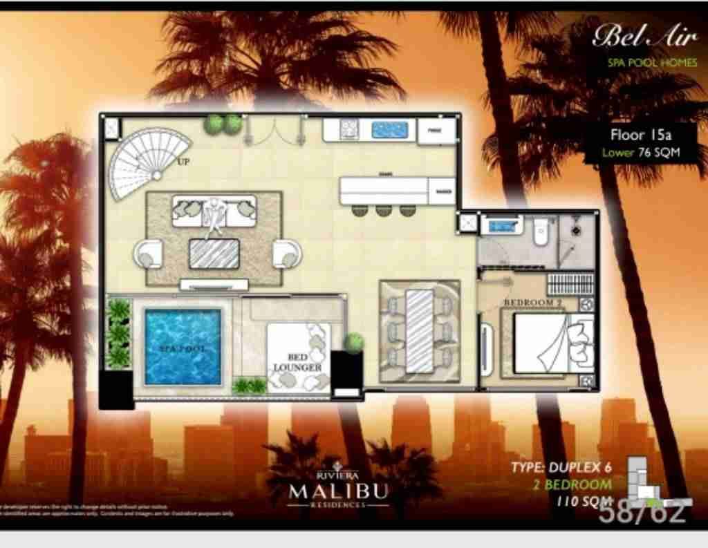 2 Bedrooms Condo for sale In The Riviera Malibu Residences Nong Prue Pattaya