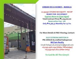 Studio Condo for sale in Tondo I / II, Manila, Tondo I / II