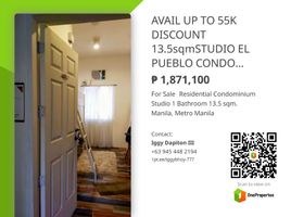 Studio Condo for sale in Sampaloc, Metro Manila, Sampaloc