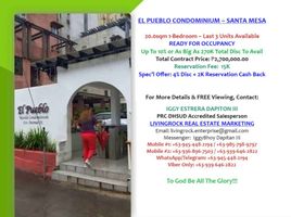 1 Bedroom Condo for sale in Sampaloc, Manila, Sampaloc