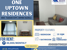 1 Bedroom Condo for rent at One Uptown Residences, Makati City, Southern District