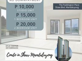 Estudio Departamento en venta en Ortigas MRT-3, Mandaluyong City, Mandaluyong City