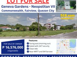  Terreno (Parcela) en venta en Quezon City, Metro Manila, Quezon City, Eastern District, Metro Manila