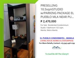 Studio Wohnung zu verkaufen in Sampaloc, Metro Manila, Sampaloc