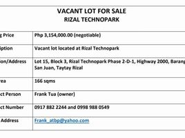  Land for sale in Taytay, Rizal, Taytay