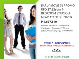 1 Bedroom Apartment for sale in Katipunan LRT-2, Quezon City, Quezon City