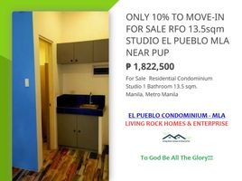 Studio Appartement zu verkaufen in Sampaloc, Metro Manila, Sampaloc, Manila